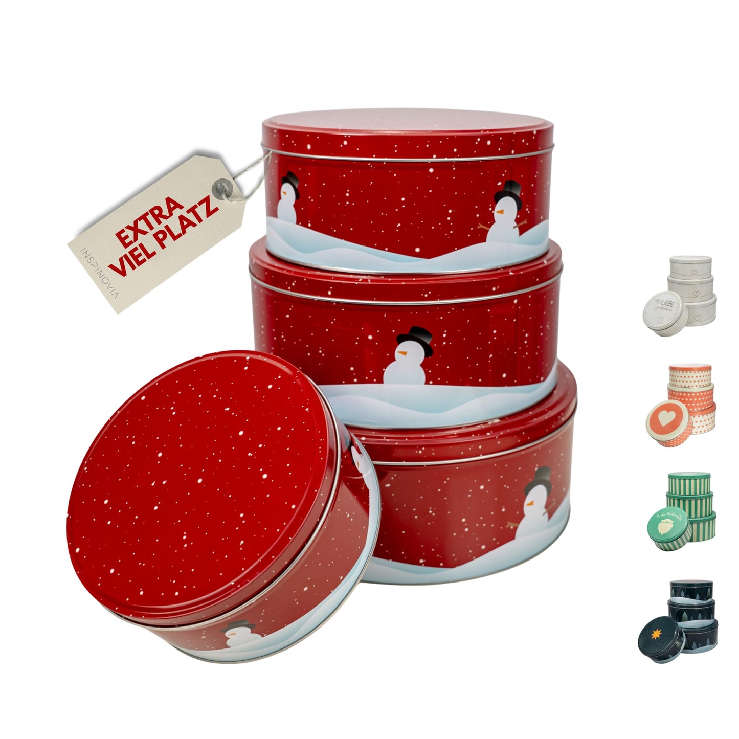 Keksdosen 4er Set - Schneemann