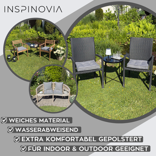 Sitzkissen 40 x 40 cm, 2er Set - Grau