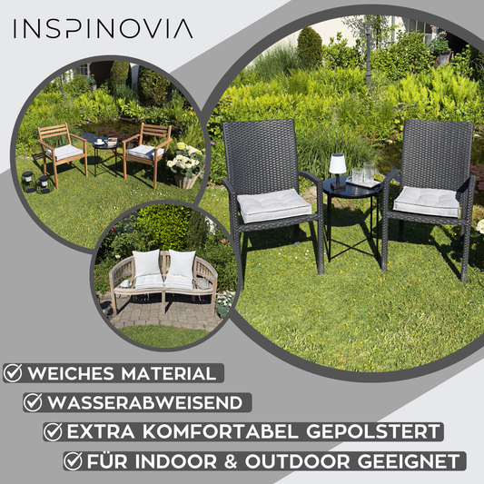 Sitzkissen 40 x 40 cm, 2er Set - Hellgrau