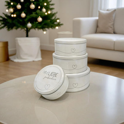 Keksdosen 4er Set - Mit Liebe gebacken