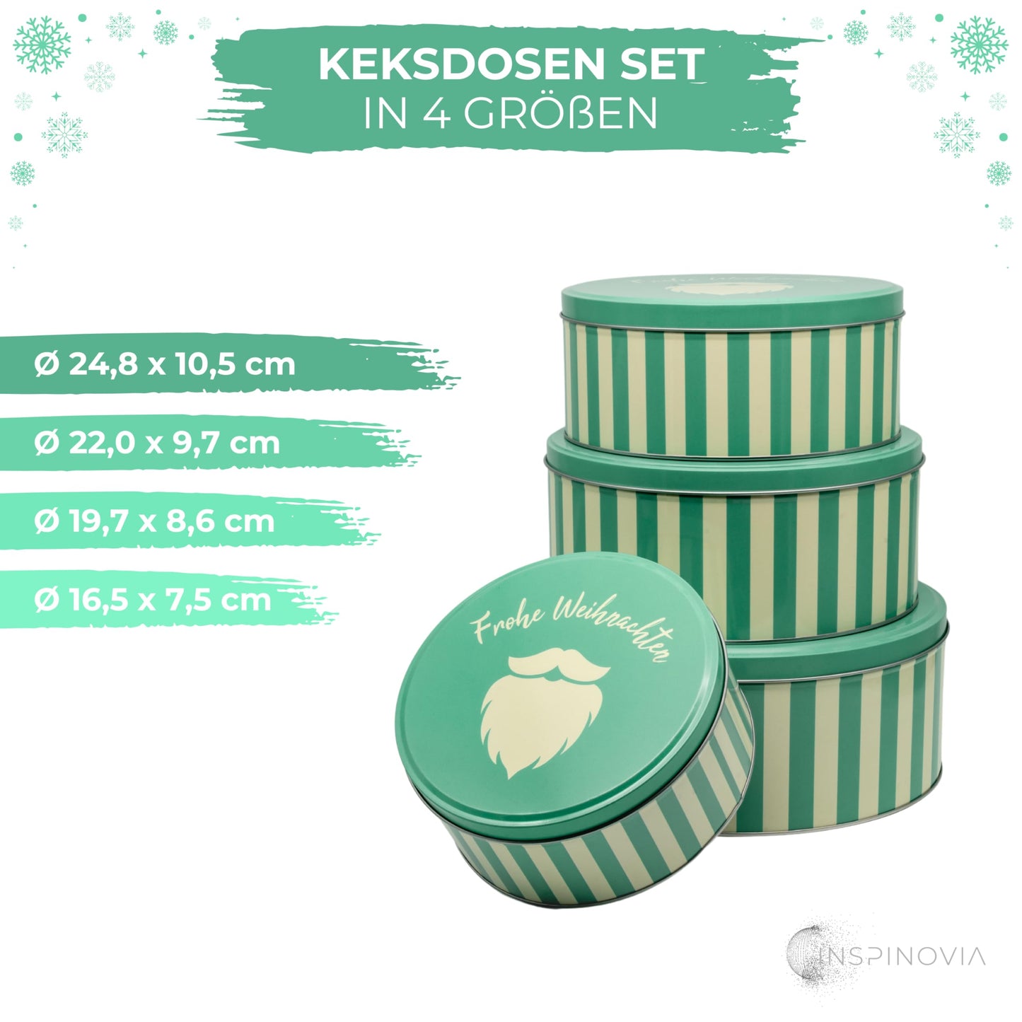 Keksdosen 4er Set - Frohe Weihnachten