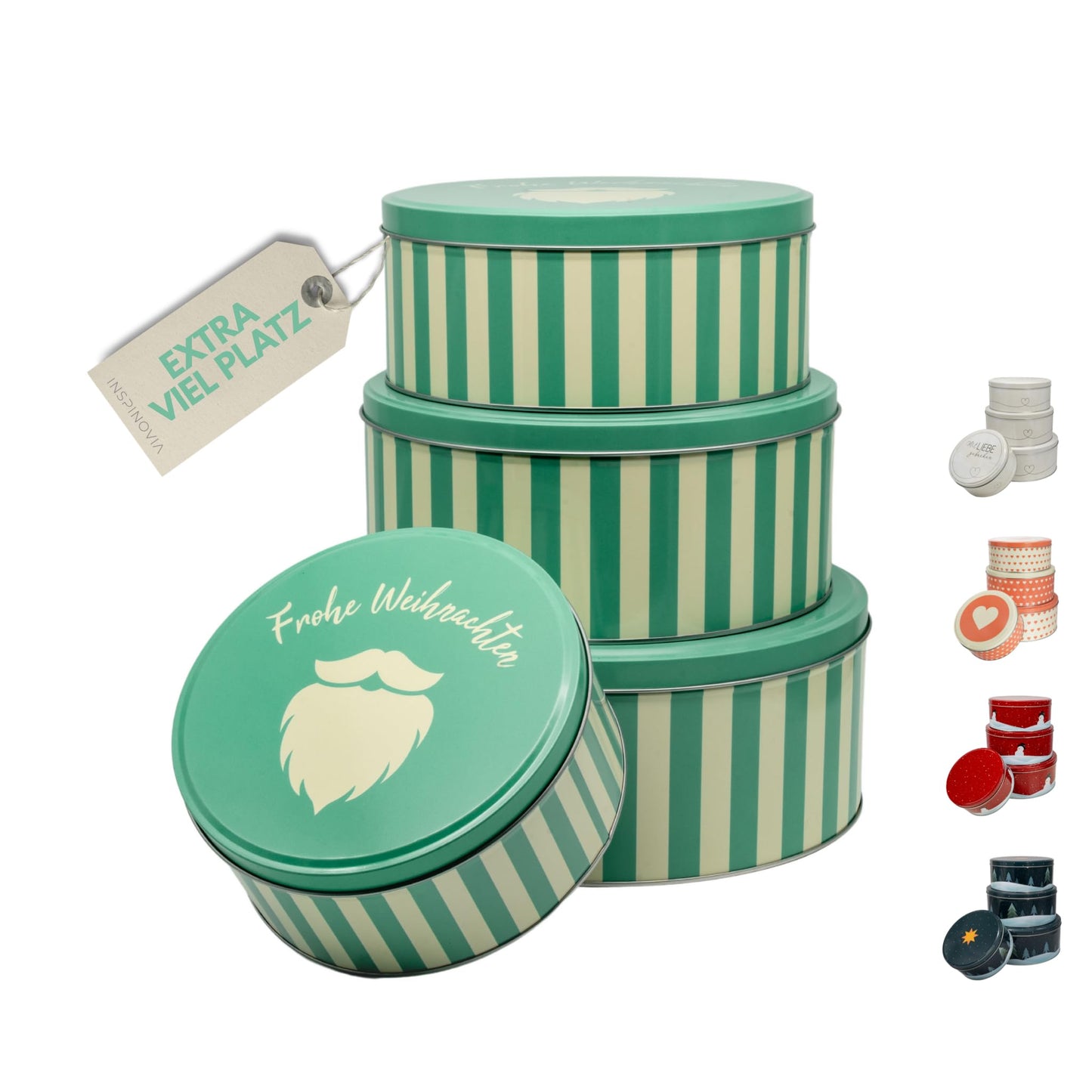 Keksdosen 4er Set - Frohe Weihnachten