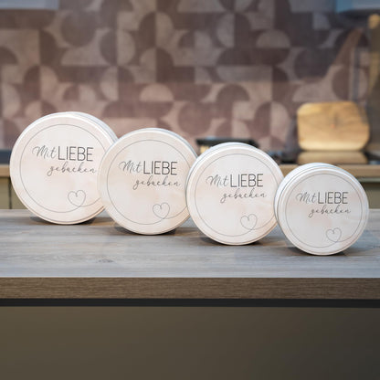 Keksdosen 4er Set - Mit Liebe gebacken