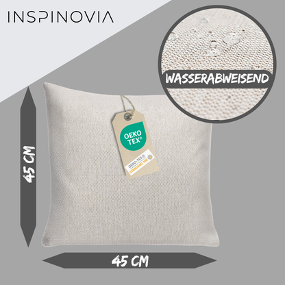 Kissen inkl. Füllung 45 x 45 cm, 2er Set - Creme