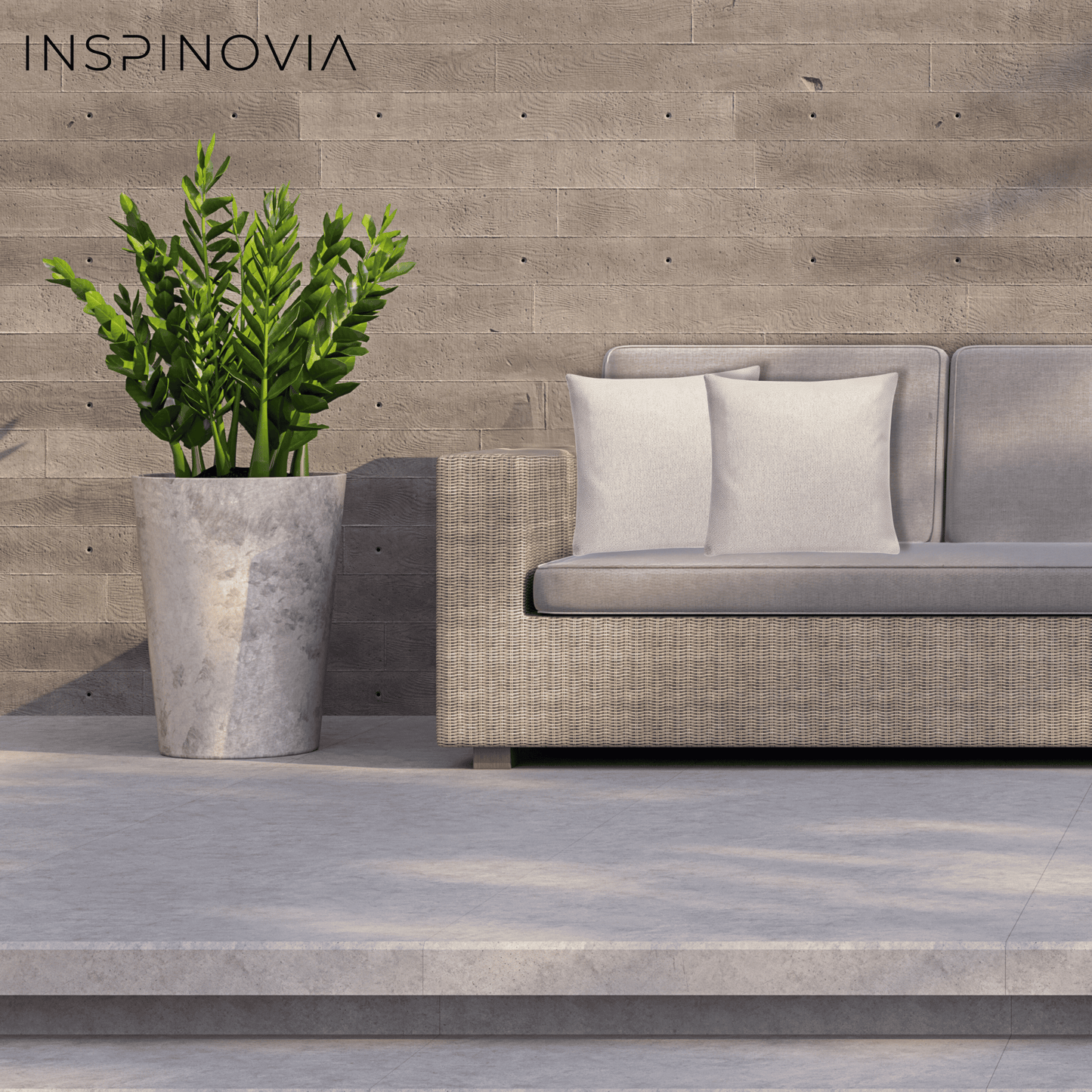 Kissen inkl. Füllung 45 x 45 cm, 2er Set - Creme