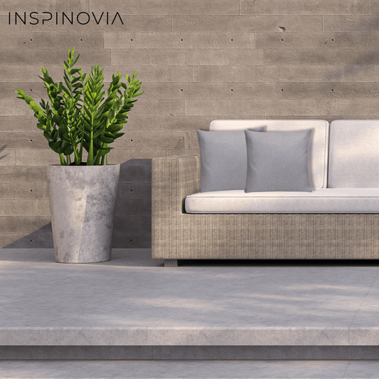 Kissen inkl. Füllung 45 x 45 cm, 4er Set - Grau