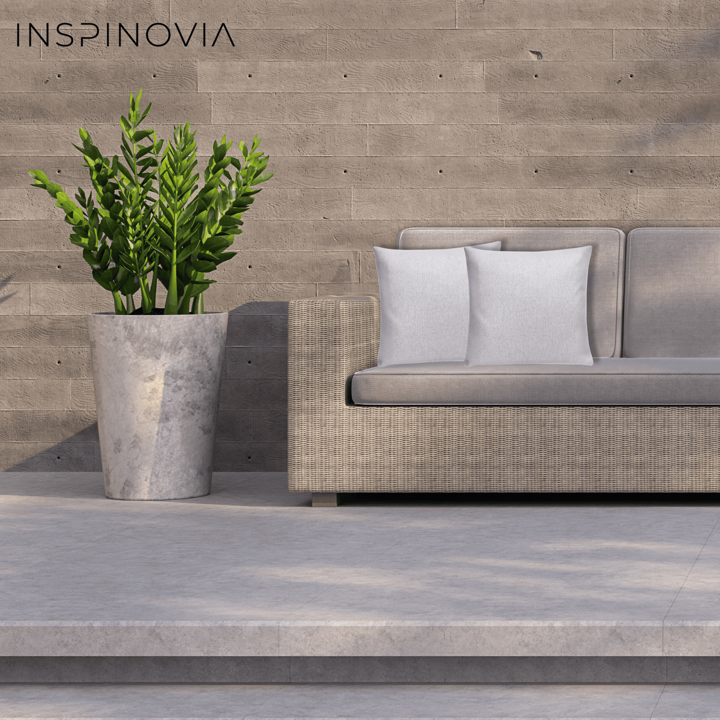 Kissen inkl. Füllung 45 x 45 cm, 6er Set - Hellgrau