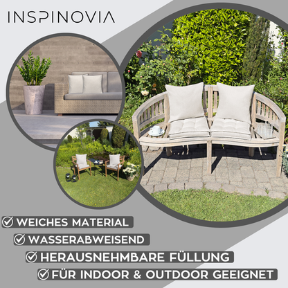 Kissen inkl. Füllung 45 x 45 cm, 2er Set - Creme