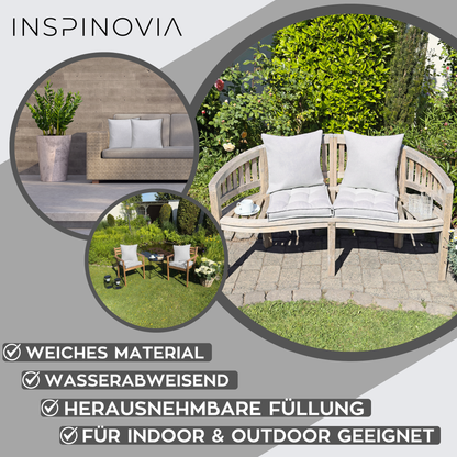 Kissen inkl. Füllung 45 x 45 cm, 6er Set - Hellgrau