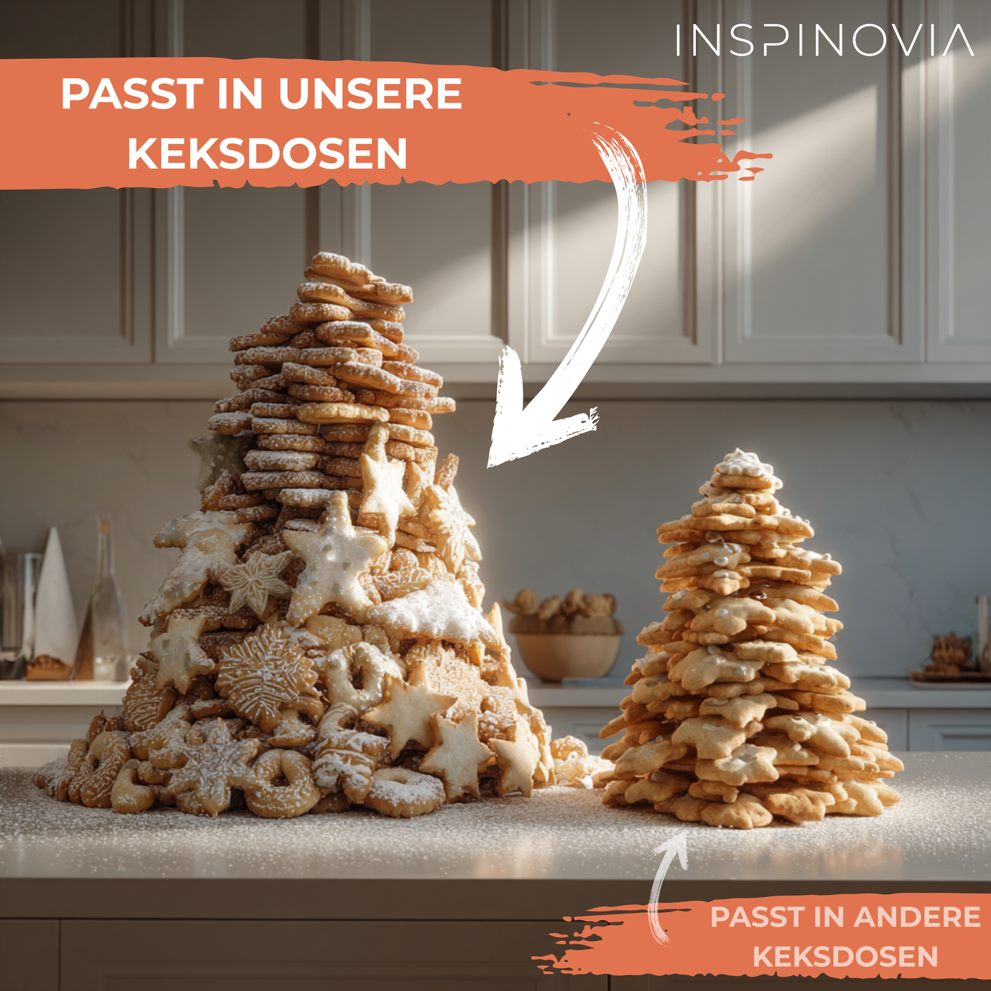 Keksdosen 4er Set - Retro Herzen