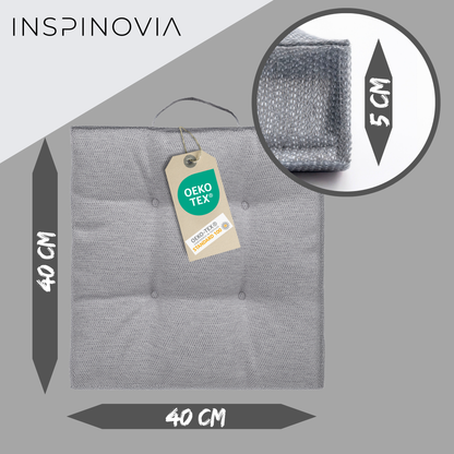 Sitzkissen 40 x 40 cm, 2er Set - Grau