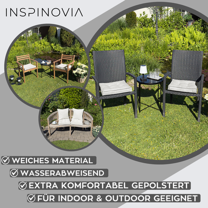 Sitzkissen 40 x 40 cm, 2er Set - Creme