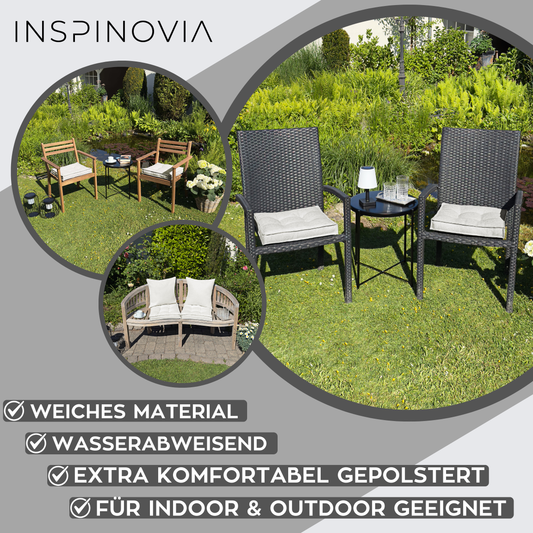 Sitzkissen 40 x 40 cm, 2er Set - Creme