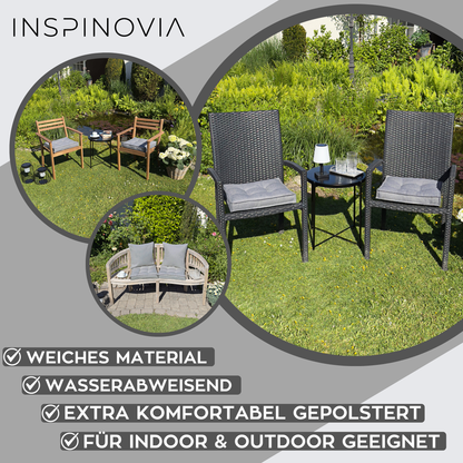 Sitzkissen 40 x 40 cm, 2er Set - Grau