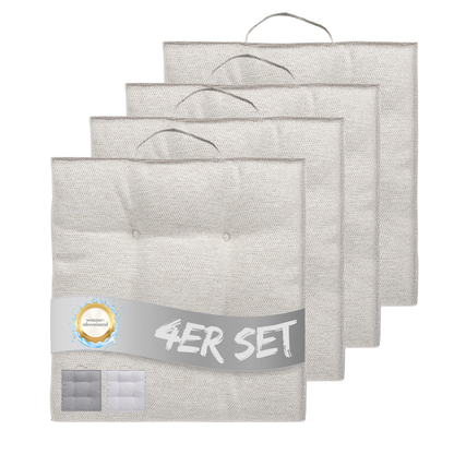 Sitzkissen 40 x 40 cm, 4er Set - Creme
