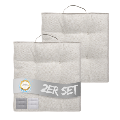 Sitzkissen 40 x 40 cm, 2er Set - Creme