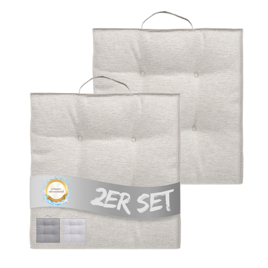 Sitzkissen 40 x 40 cm, 2er Set - Creme