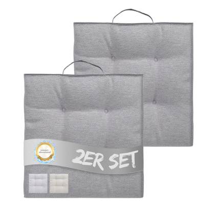 Sitzkissen 40 x 40 cm, 2er Set - Grau